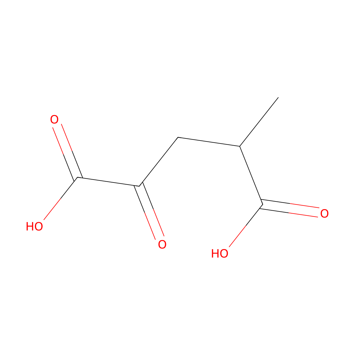 2-Methyl-4-oxopentanedioic acid molecular structure, CAS 55601-64-4