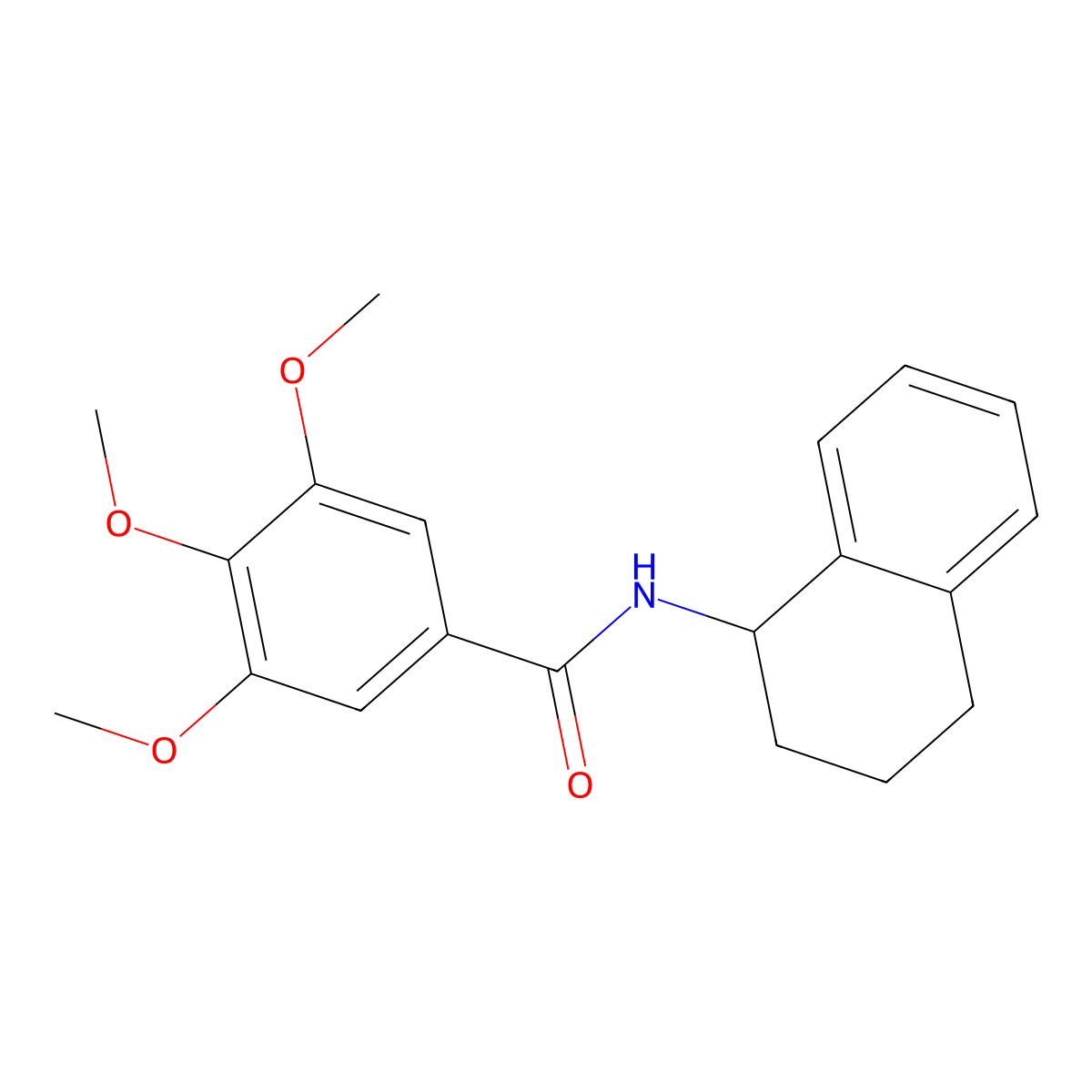 3,4,5-trimethoxy-N-(1,2,3,4-tetrahydronaphthalen-1-yl)benzamide molecular structure, CAS 556015-76-0