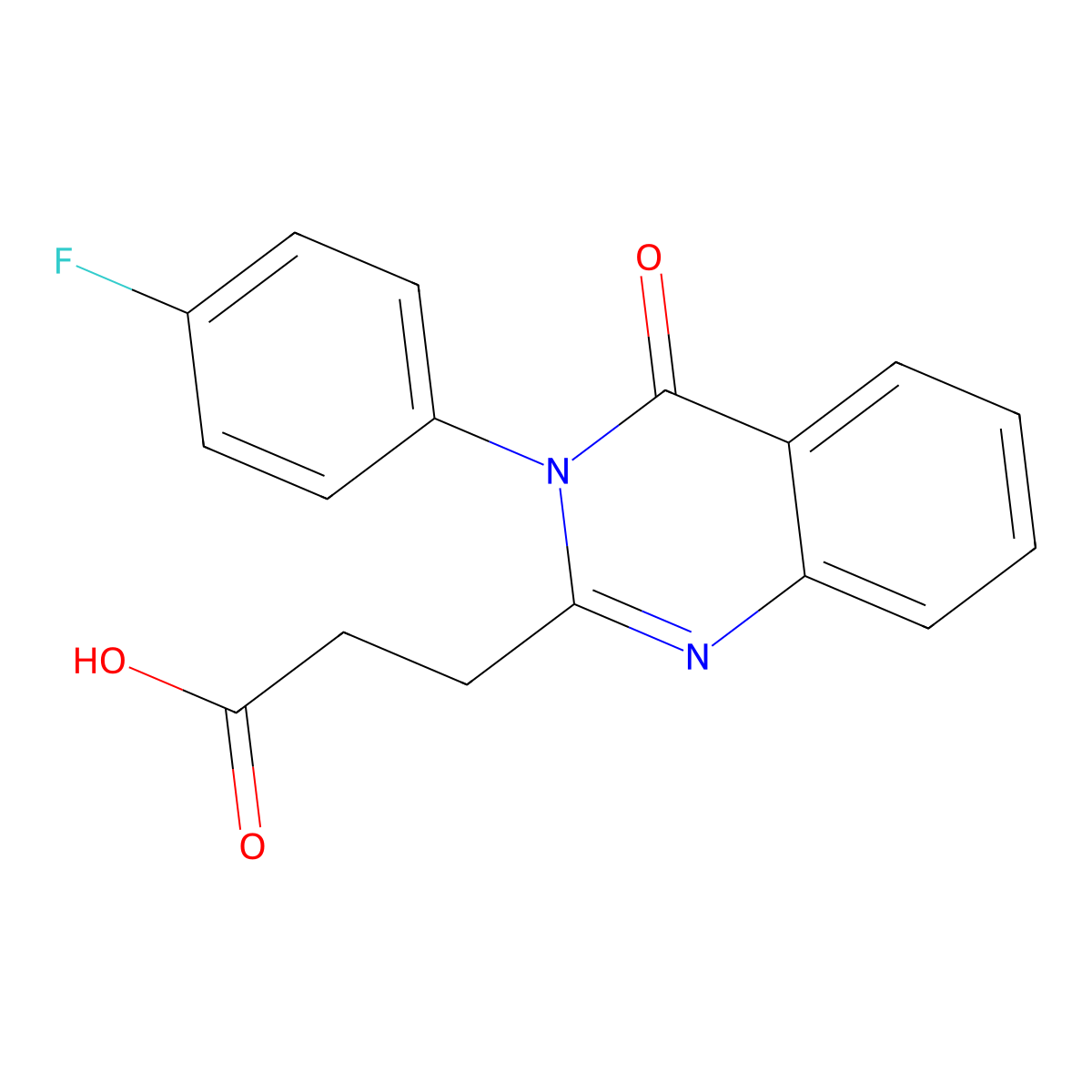 3-[3-(4-Fluorophenyl)-4-oxo-3,4-dihydroquinazolin-2-yl]propanoic acid molecular structure, CAS 556016-22-9