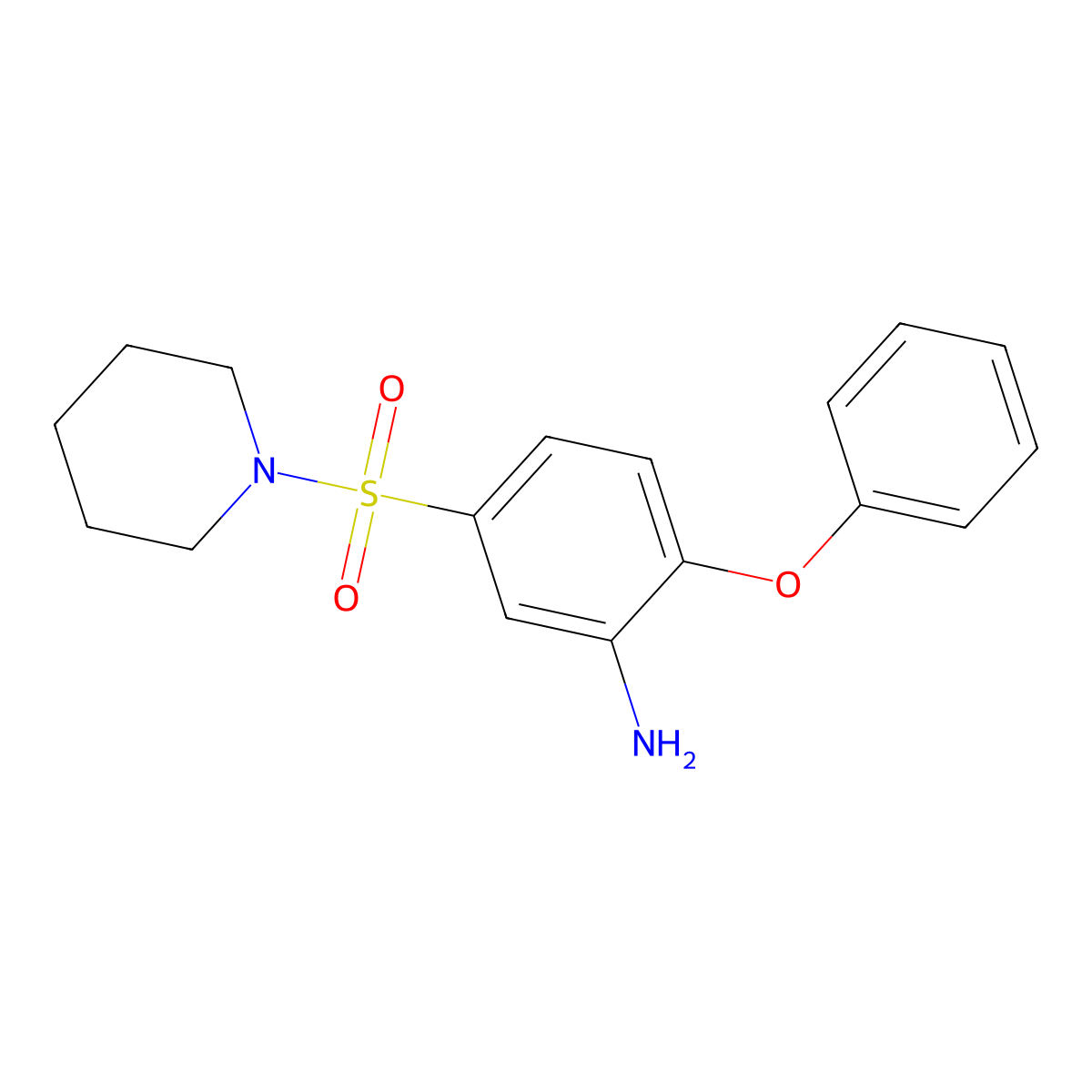 2-Phenoxy-5-(piperidine-1-sulfonyl)aniline molecular structure, CAS 556016-26-3