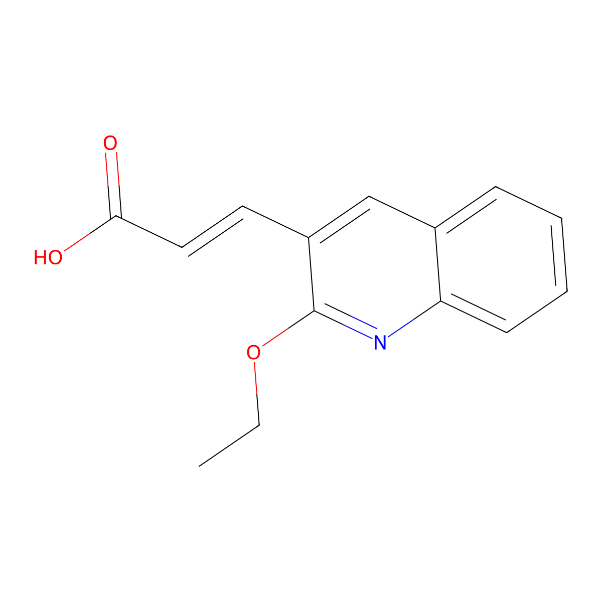 3-(2-ethoxyquinolin-3-yl)prop-2-enoic Acid molecular structure, CAS 556016-27-4