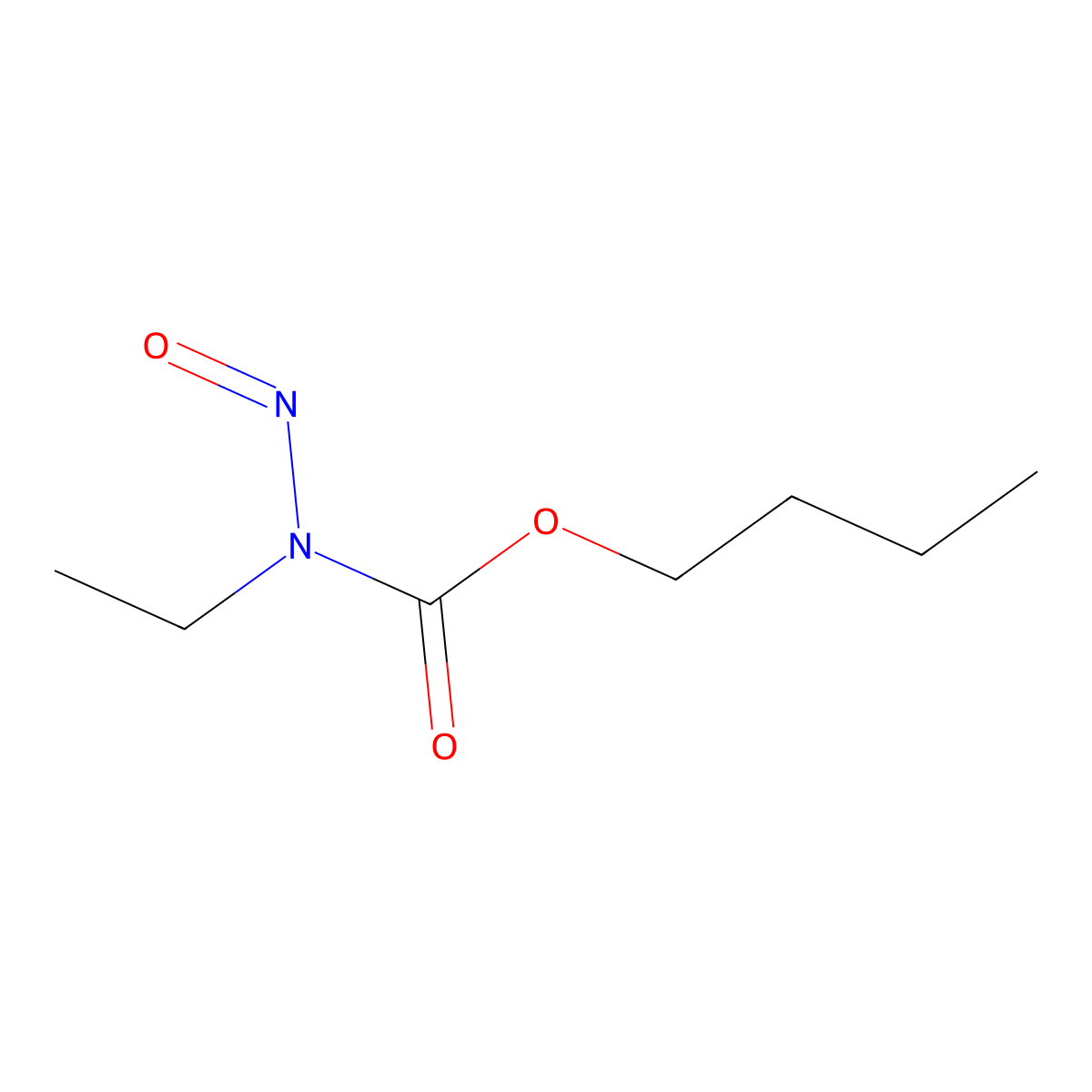 Carbamic acid, ethylnitroso-, butyl ester molecular structure, CAS 55602-37-4