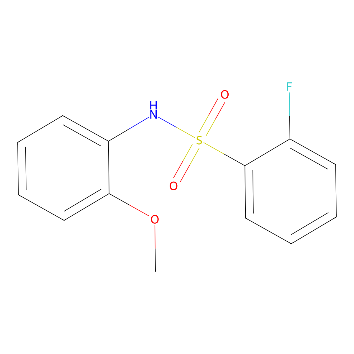 2-fluoro-N-(2-methoxyphenyl)benzenesulfonamide molecular structure, CAS 556024-45-4