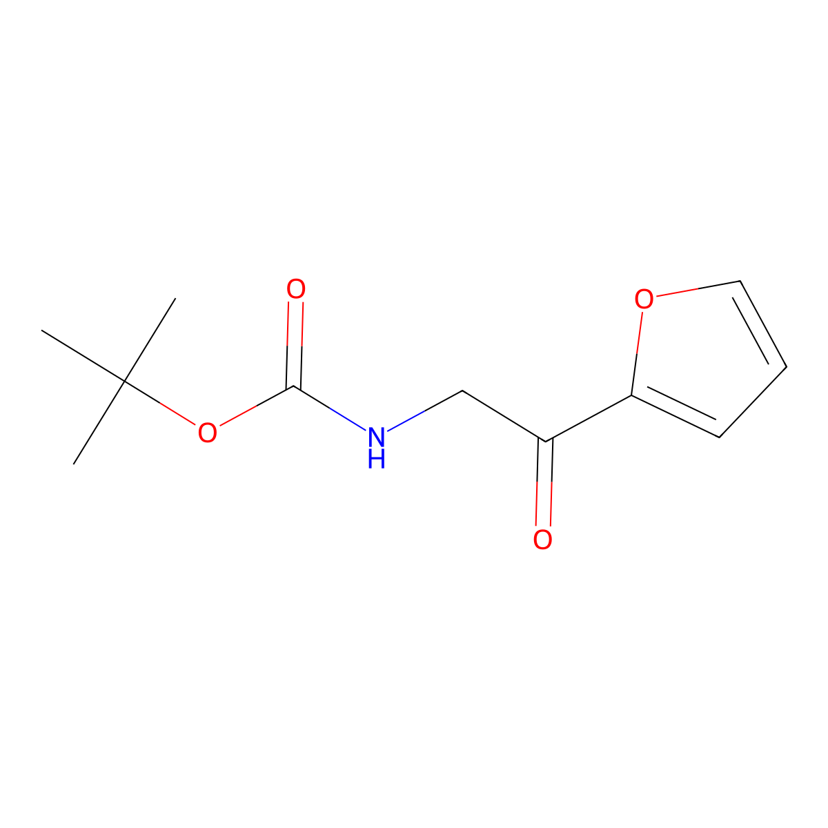Tert-butyl N-[2-(furan-2-YL)-2-oxoethyl]carbamate molecular structure, CAS 556026-07-4