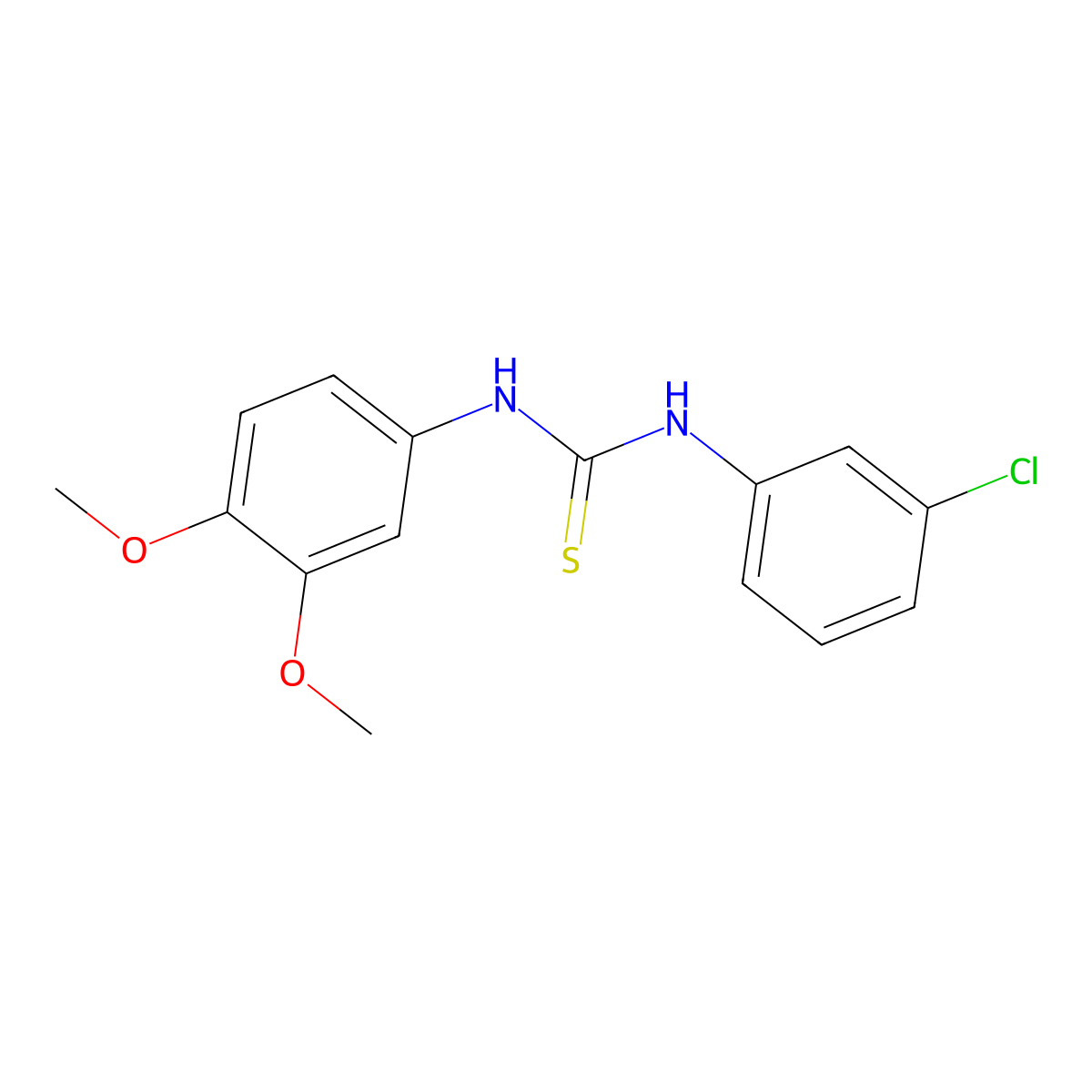 1-(3-Chlorophenyl)-3-(3,4-dimethoxyphenyl)thiourea molecular structure, CAS 556027-76-0