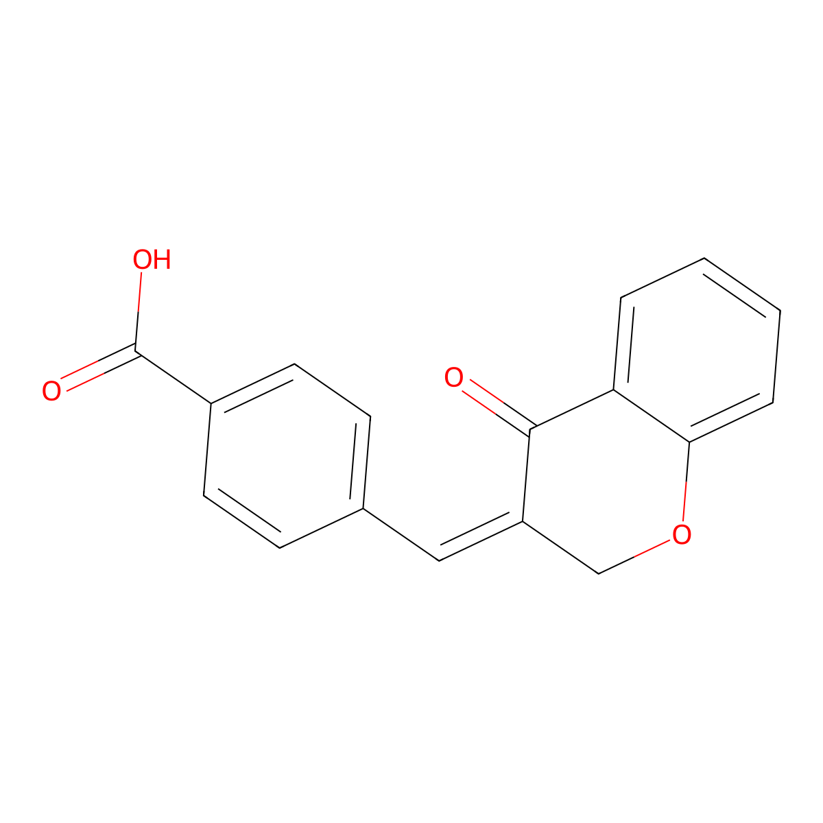 4-[(4-Oxochromen-3-ylidene)methyl]benzoic acid molecular structure, CAS 556034-11-8