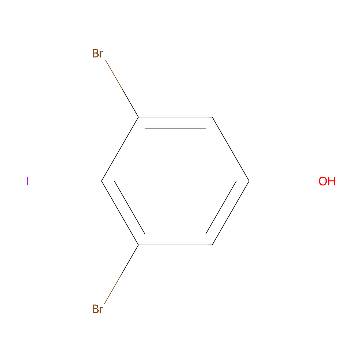 3,5-Dibromo-4-iodophenol molecular structure, CAS 556038-75-6