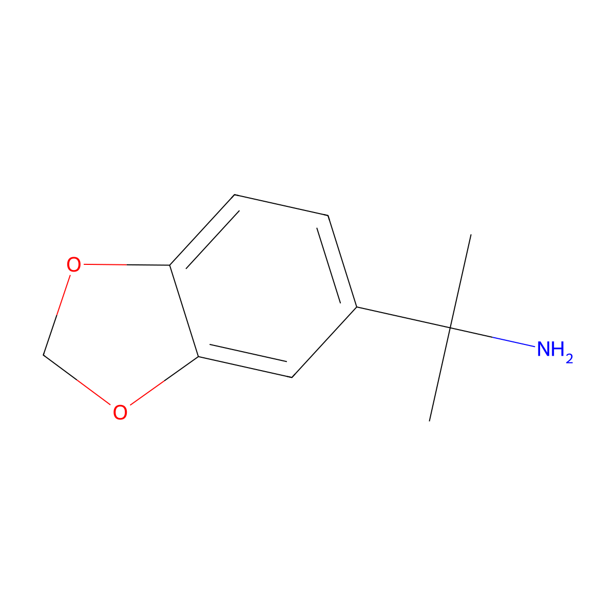 2-(1,3-Dioxaindan-5-yl)propan-2-amine molecular structure, CAS 556053-68-0