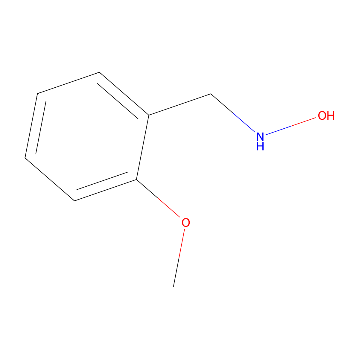 N-[(2-methoxyphenyl)methyl]hydroxylamine molecular structure, CAS 55606-46-7