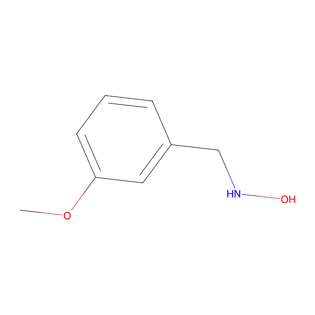 N-[(3-methoxyphenyl)methyl]hydroxylamine molecular structure, CAS 55606-48-9