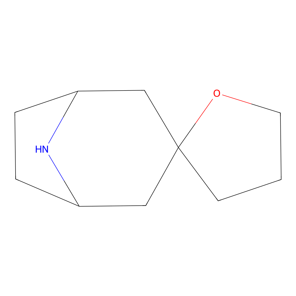 Dihydro-spiro[8-azabicyclo-[3.2.1]octane-3,2'(3'H)-furan] molecular structure, CAS 556062-54-5