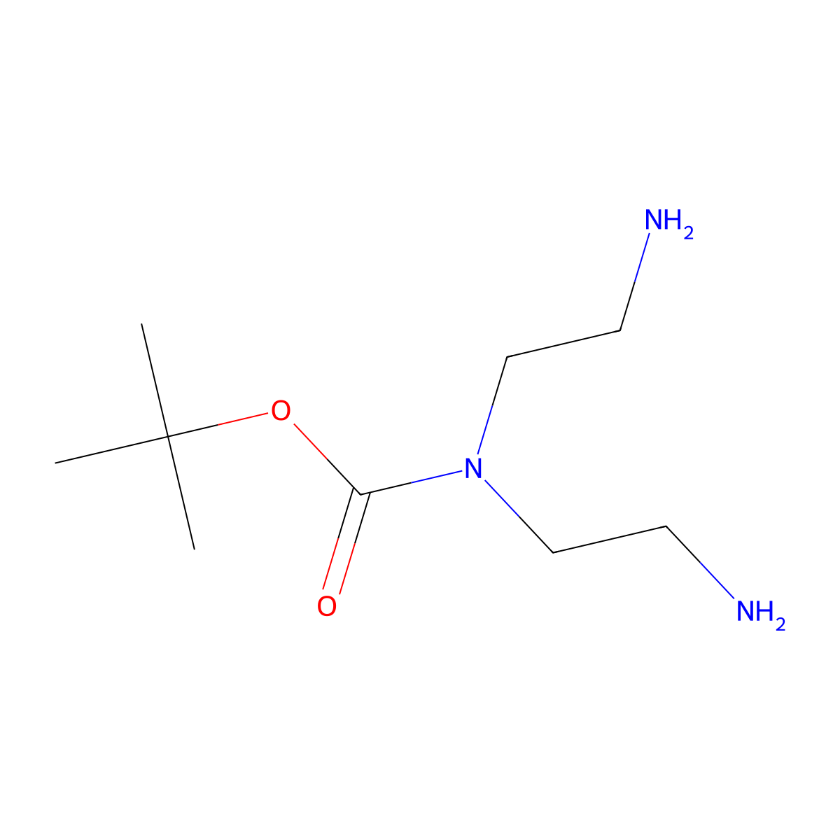 1,1-Dimethylethyl N,N-bis(2-aminoethyl)carbamate molecular structure, CAS 556082-02-1