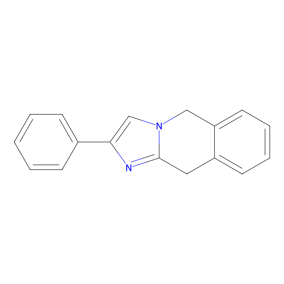 Imidazo(1,2-b)isoquinoline, 5,10-dihydro-2-phenyl- molecular structure, CAS 55609-54-6