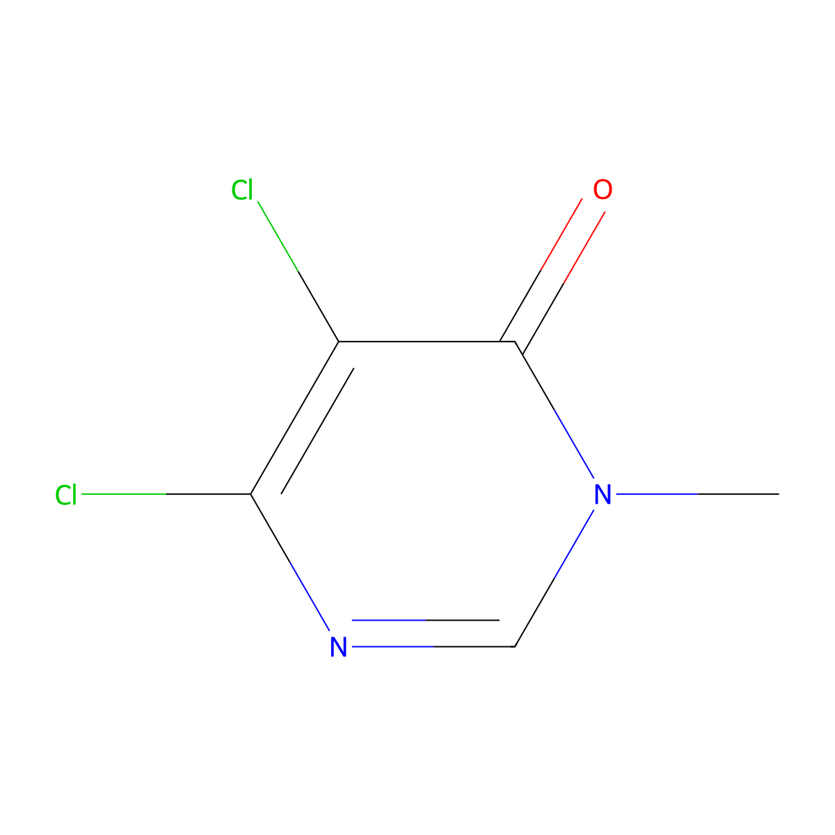 5,6-Dichloro-3-methylpyrimidin-4(3H)-one molecular structure, CAS 55609-71-7