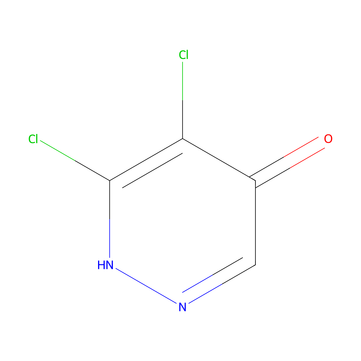 5,6-Dichloropyridazin-4-ol molecular structure, CAS 55609-72-8