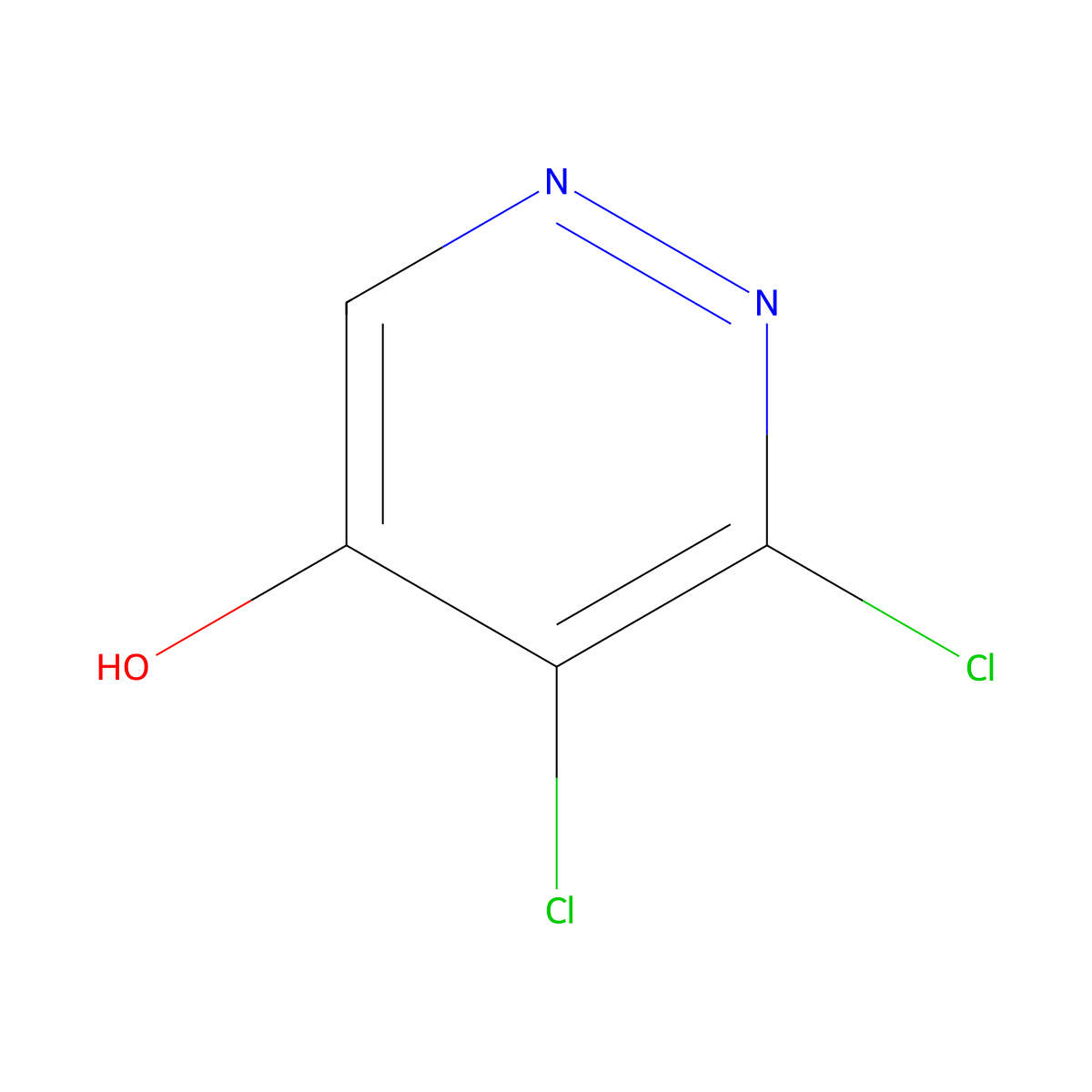 5,6-Dichloropyridazin-4-ol molecular structure, CAS 55609-72-8