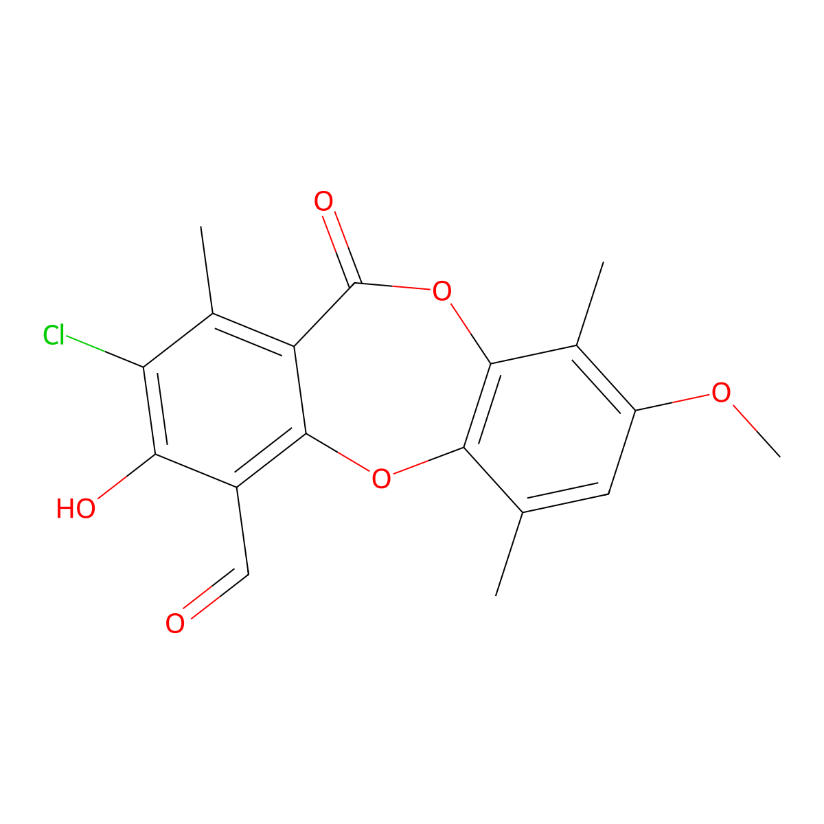 Pannarin molecular structure, CAS 55609-84-2
