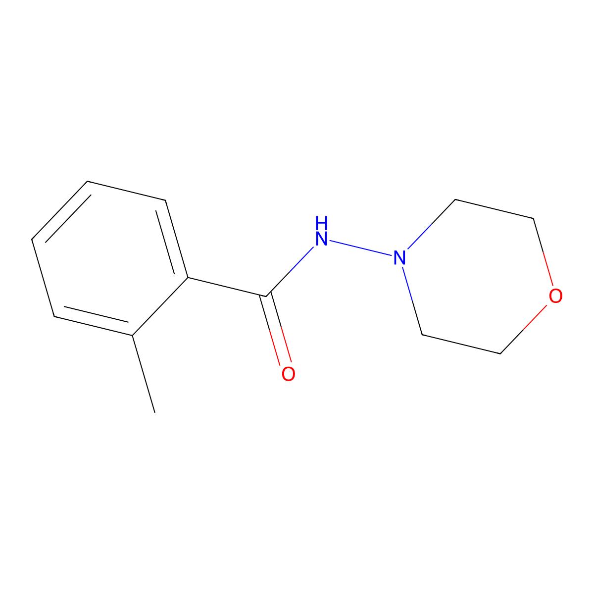2-methyl-N-(4-morpholinyl)benzamide molecular structure, CAS 5561-19-3