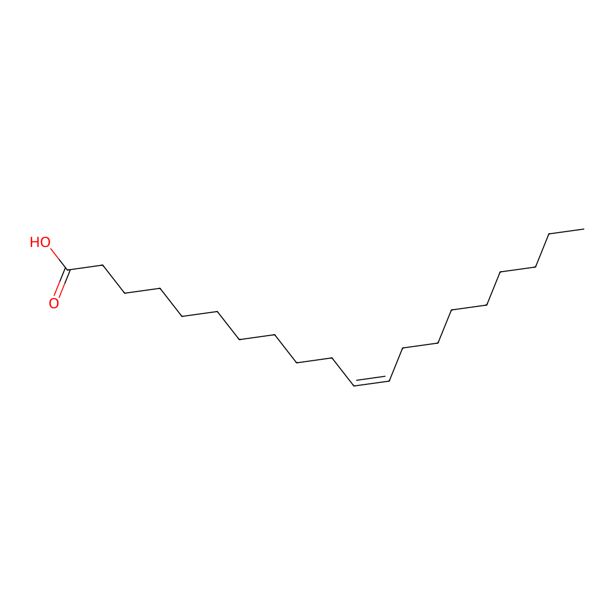 cis-11-Eicosenoic acid molecular structure, CAS 5561-99-9