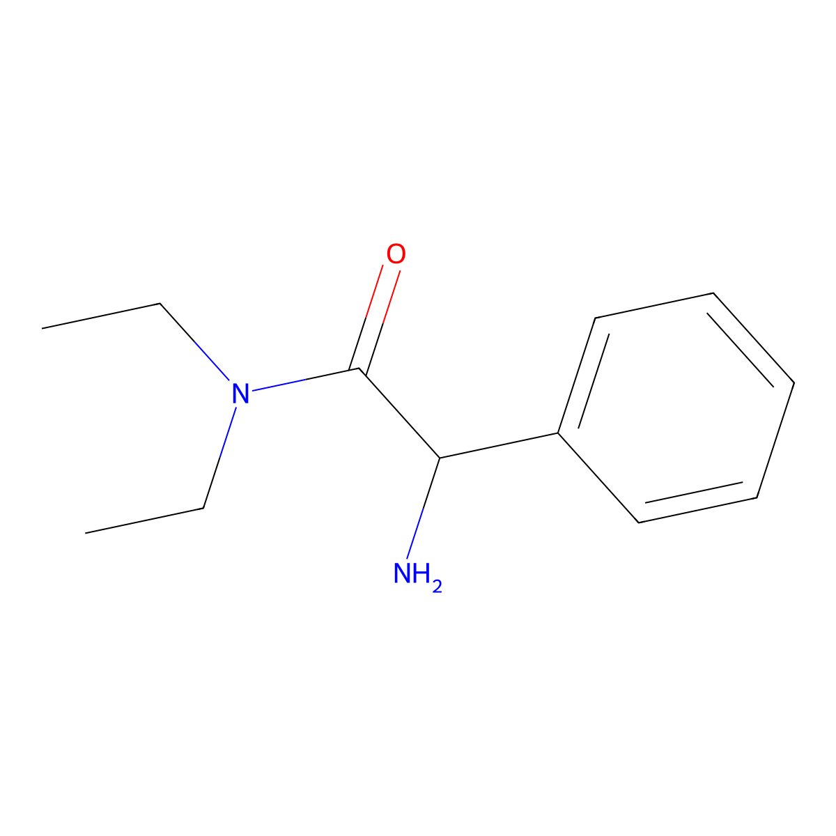 2-amino-N,N-diethyl-2-phenylacetamide molecular structure, CAS 55610-31-6