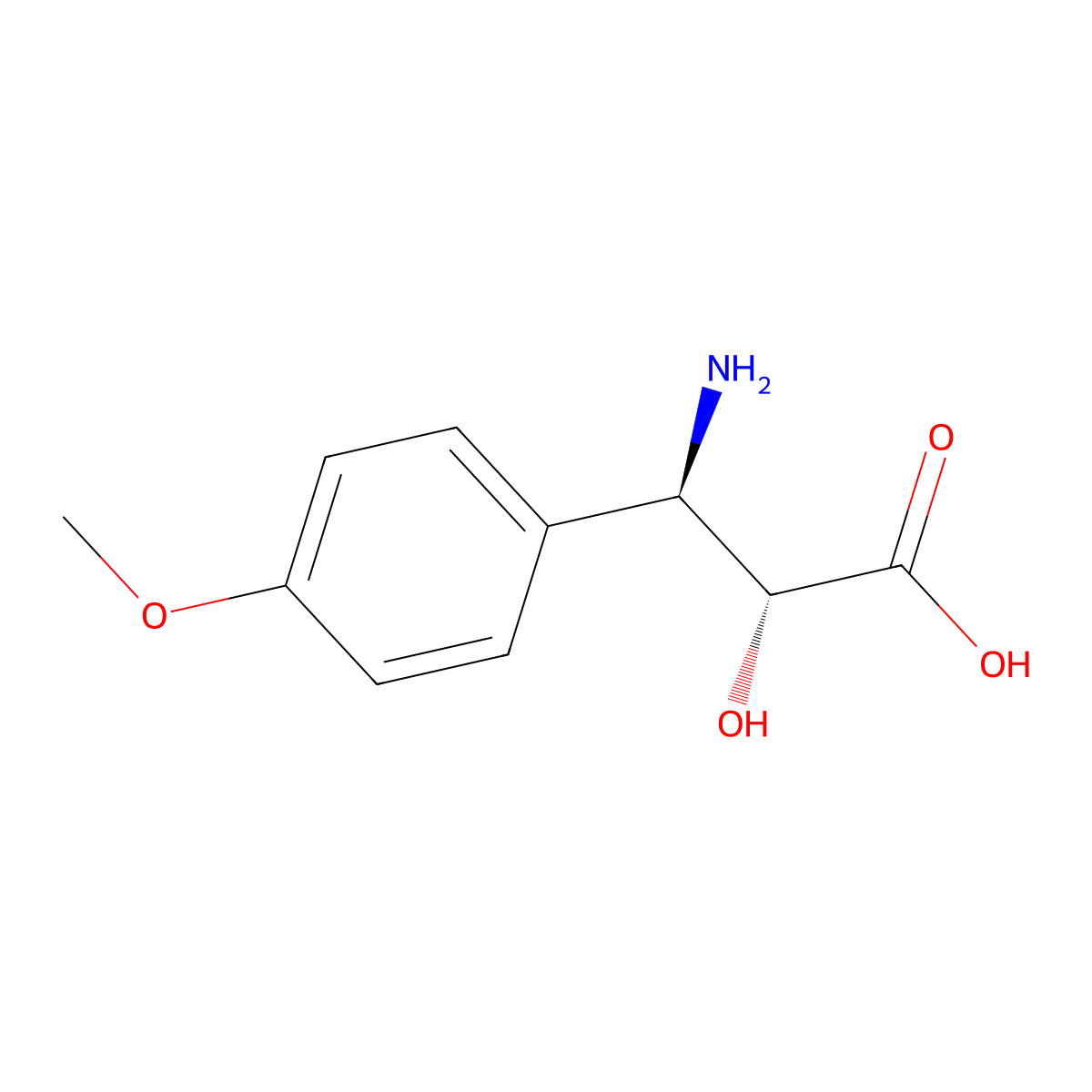 (2R,3R)-3-Amino-2-hydroxy-3-(4-methoxyphenyl)propanoic acid molecular structure, CAS 55610-83-8