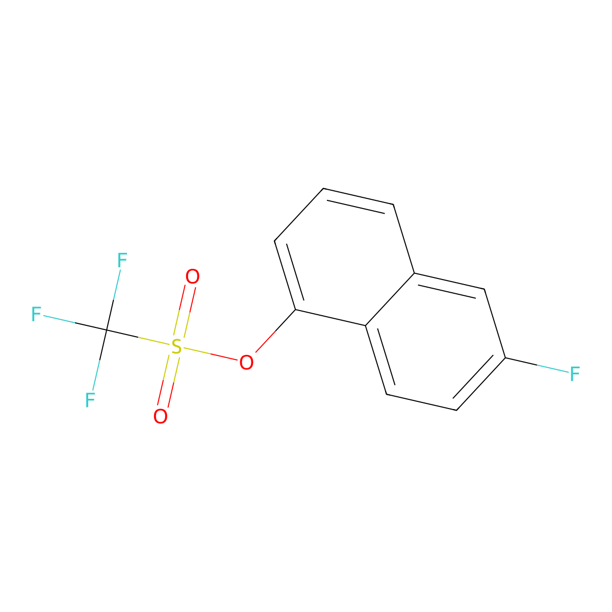 6-Fluoronaphthalen-1-yl trifluoromethanesulfonate molecular structure, CAS 556107-61-0