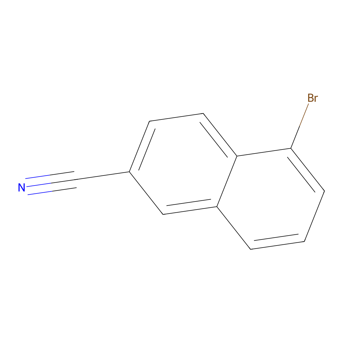 5-Bromonaphthalene-2-carbonitrile molecular structure, CAS 556107-64-3