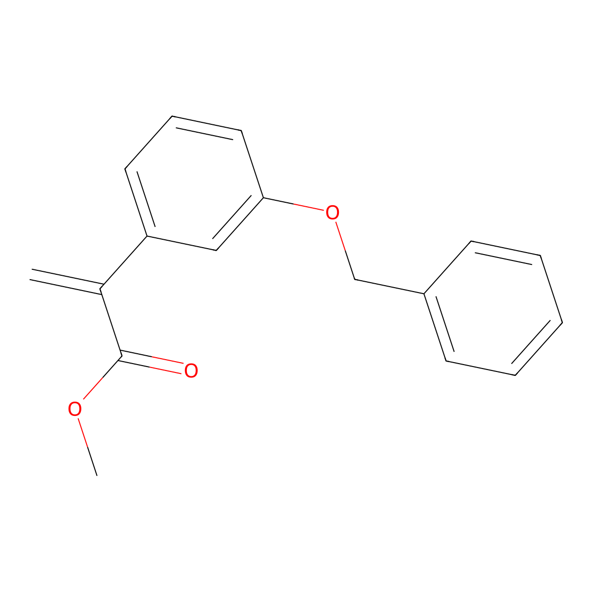 Methyl 2-(3-(benzyloxy)phenyl)acrylate molecular structure, CAS 556109-76-3