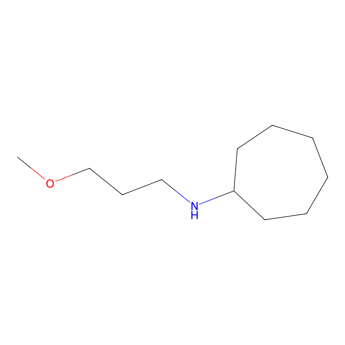 N-(3-methoxypropyl)cycloheptanamine molecular structure, CAS 55611-61-5