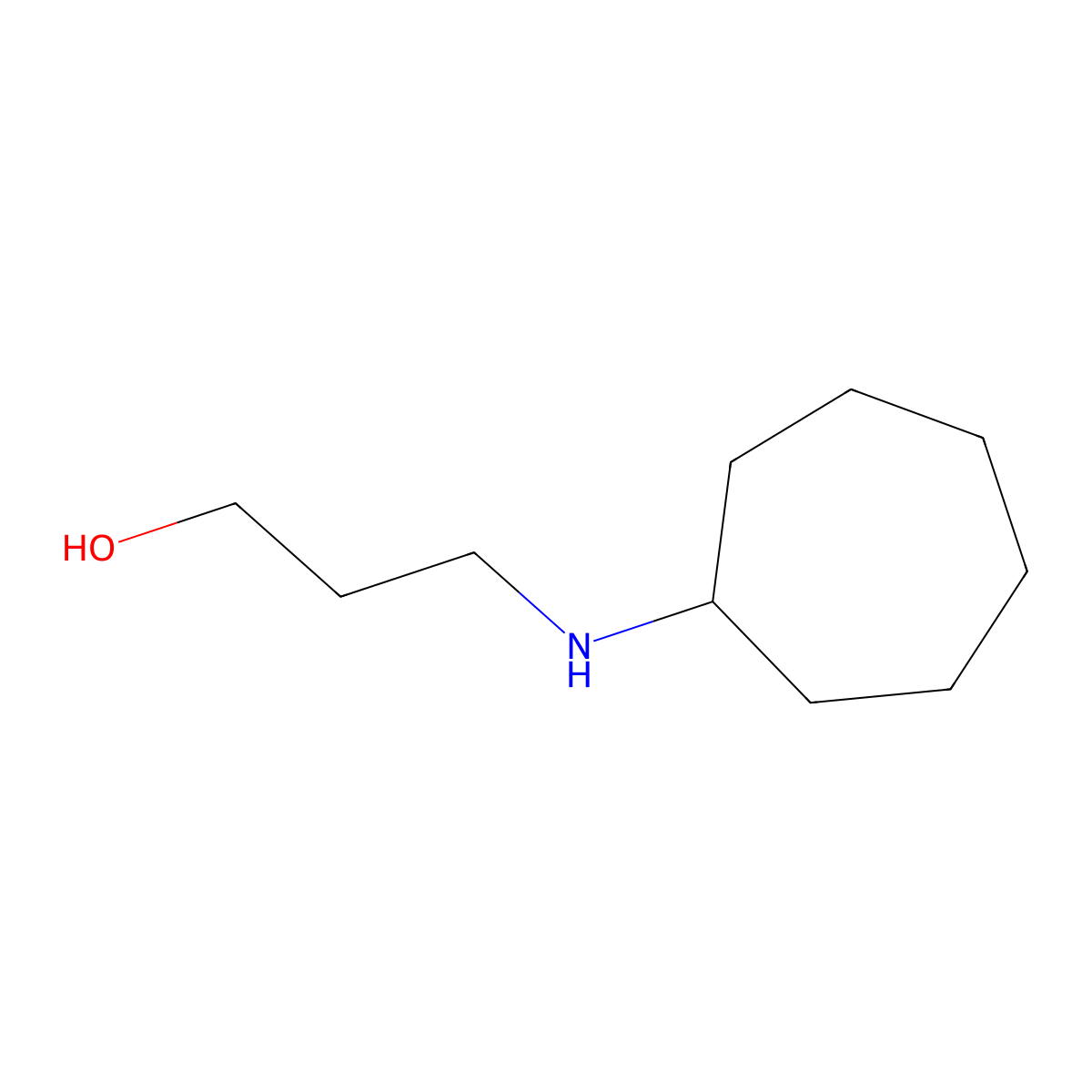 3-(Cycloheptylamino)propan-1-OL molecular structure, CAS 55611-64-8