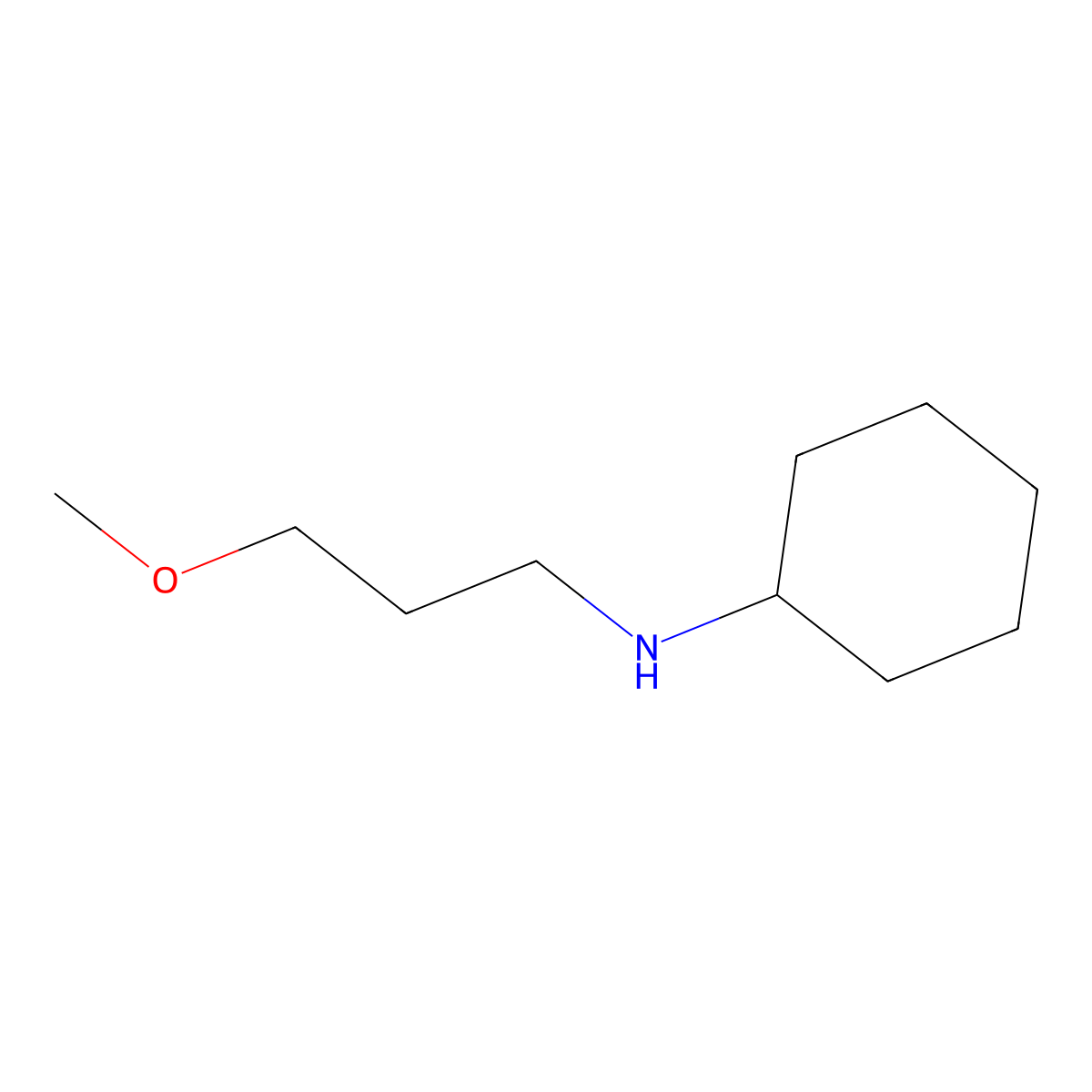 N-(3-Methoxypropyl)cyclohexanamine molecular structure, CAS 55611-71-7