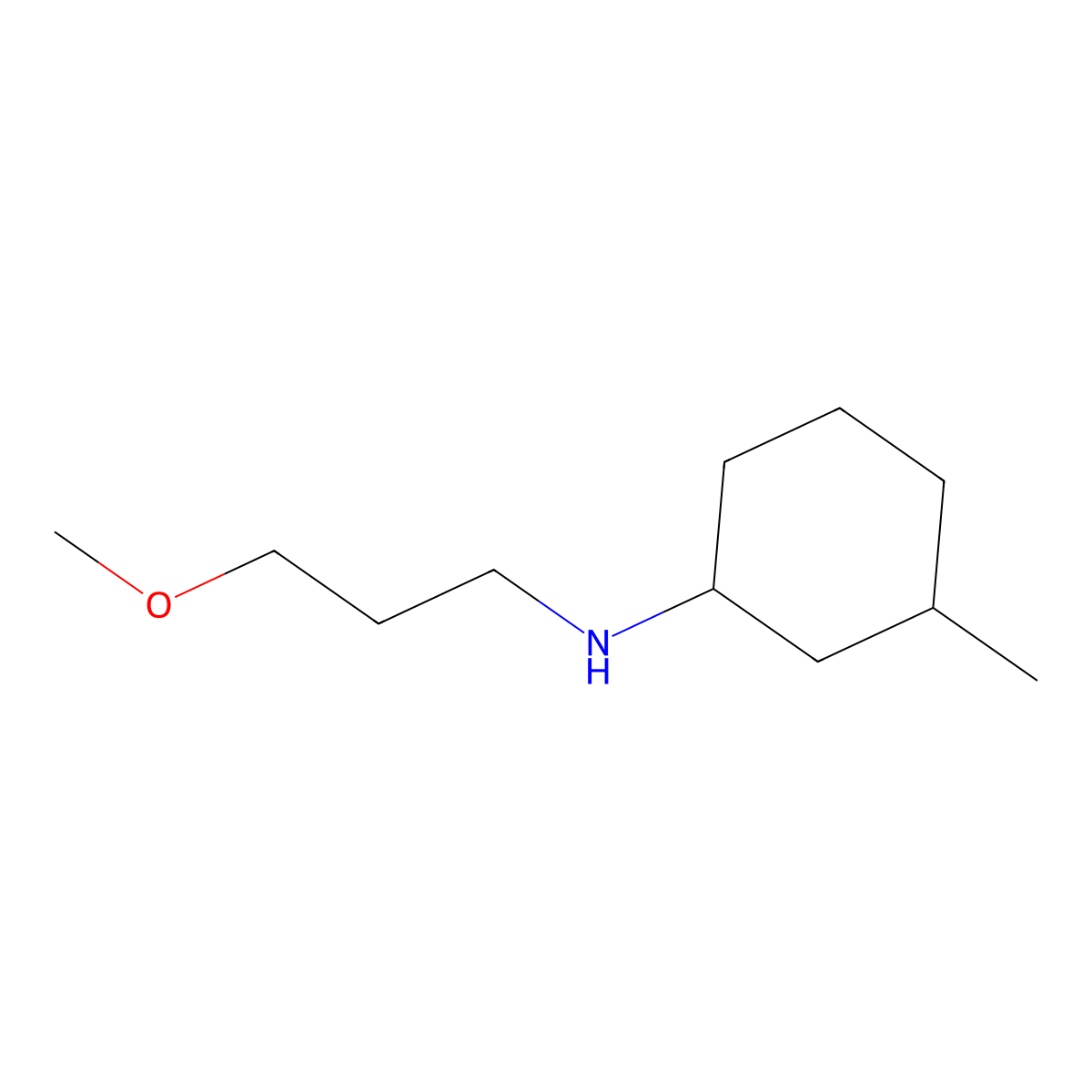 N-(3-methoxypropyl)-3-methylcyclohexan-1-amine molecular structure, CAS 55611-91-1