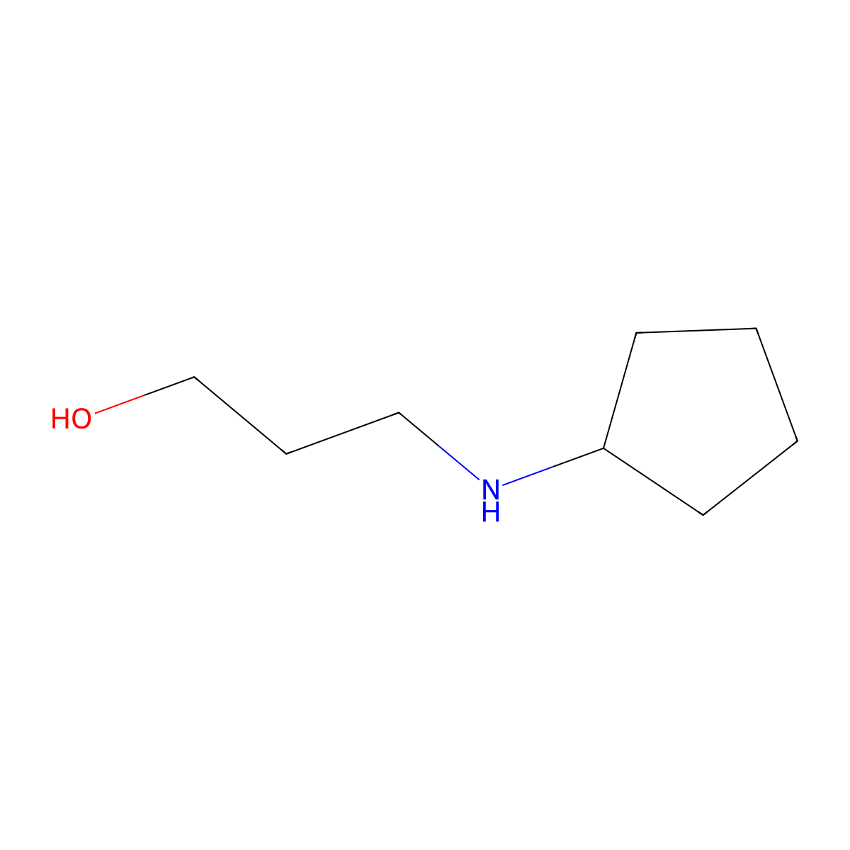3-(Cyclopentylamino)propan-1-OL molecular structure, CAS 55611-99-9