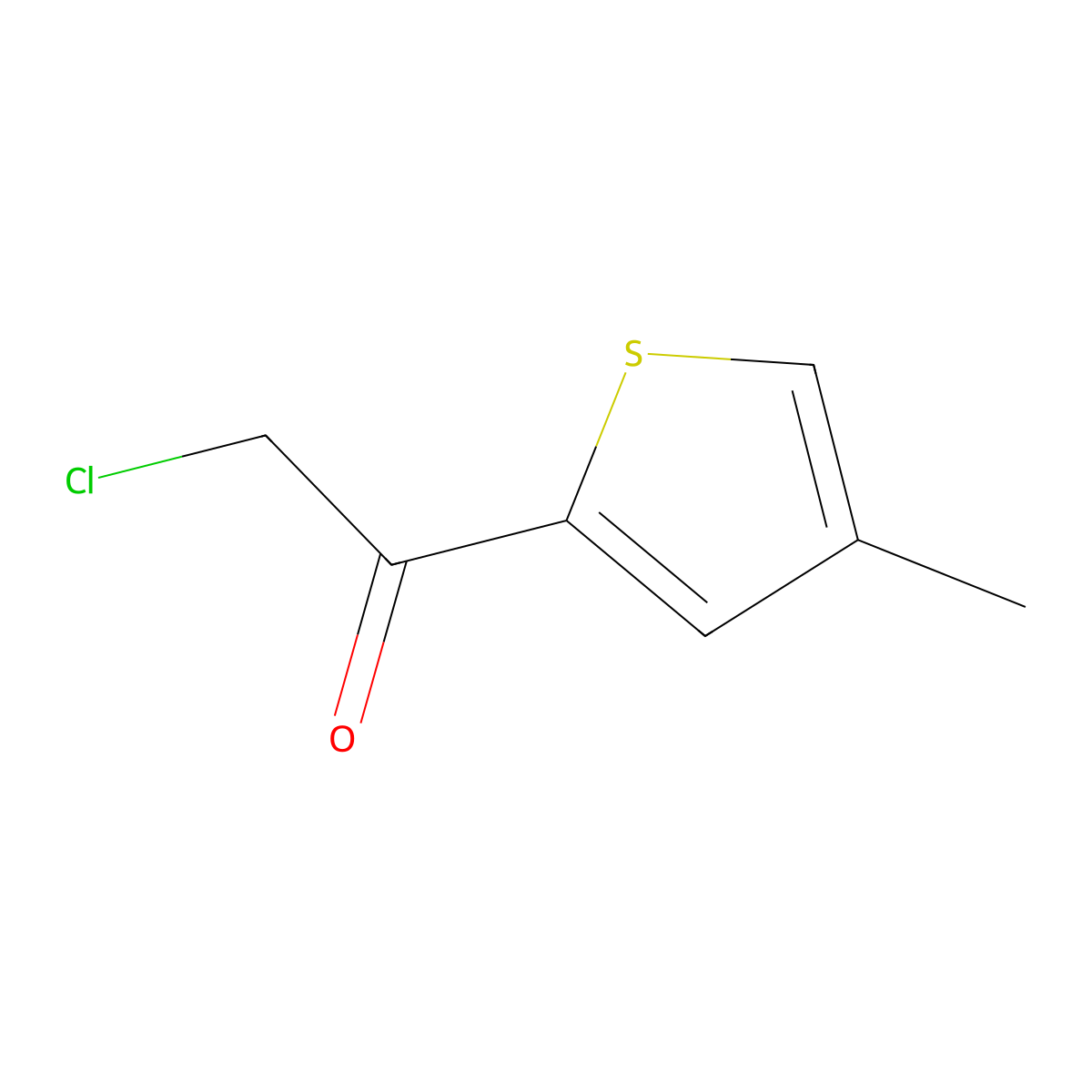 2-Chloro-1-(4-methylthiophen-2-yl)ethan-1-one molecular structure, CAS 556110-51-1