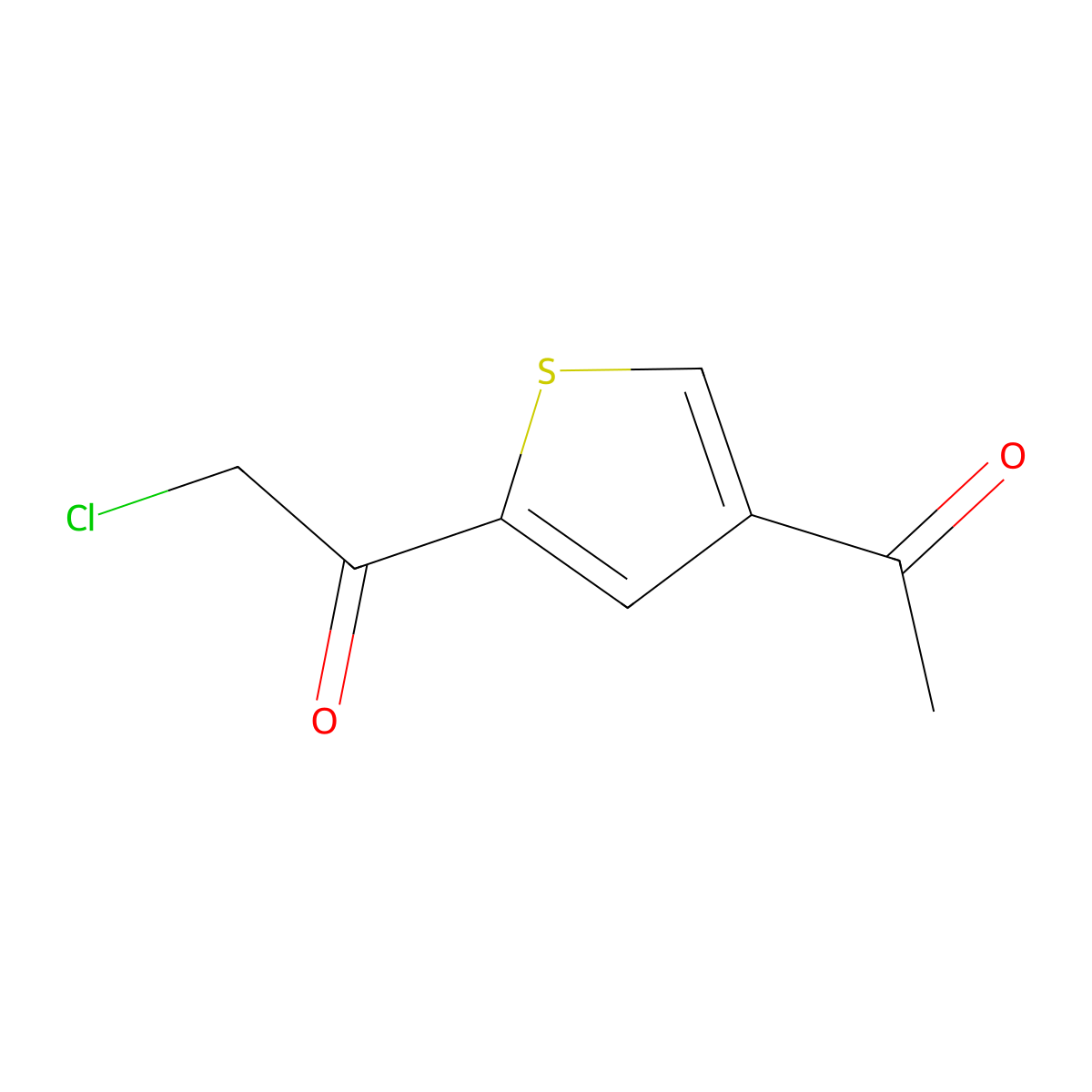 1-(4-Acetylthiophen-2-yl)-2-chloroethan-1-one molecular structure, CAS 556110-53-3