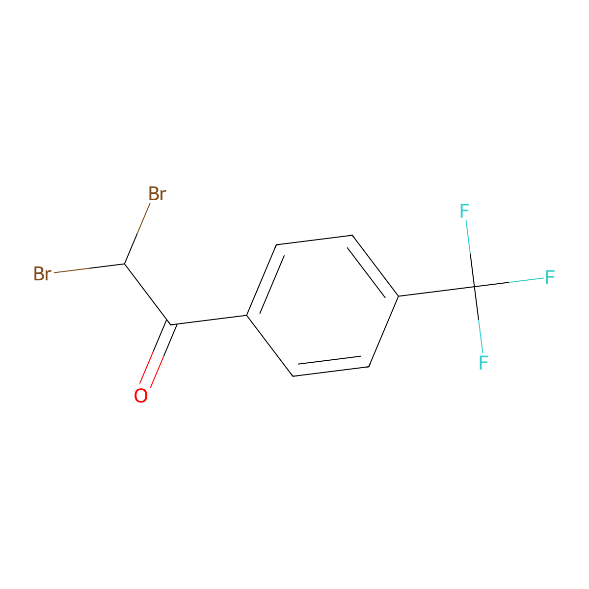 2,2-Dibromo-1-[4-(trifluoromethyl)phenyl]ethanone molecular structure, CAS 556110-56-6