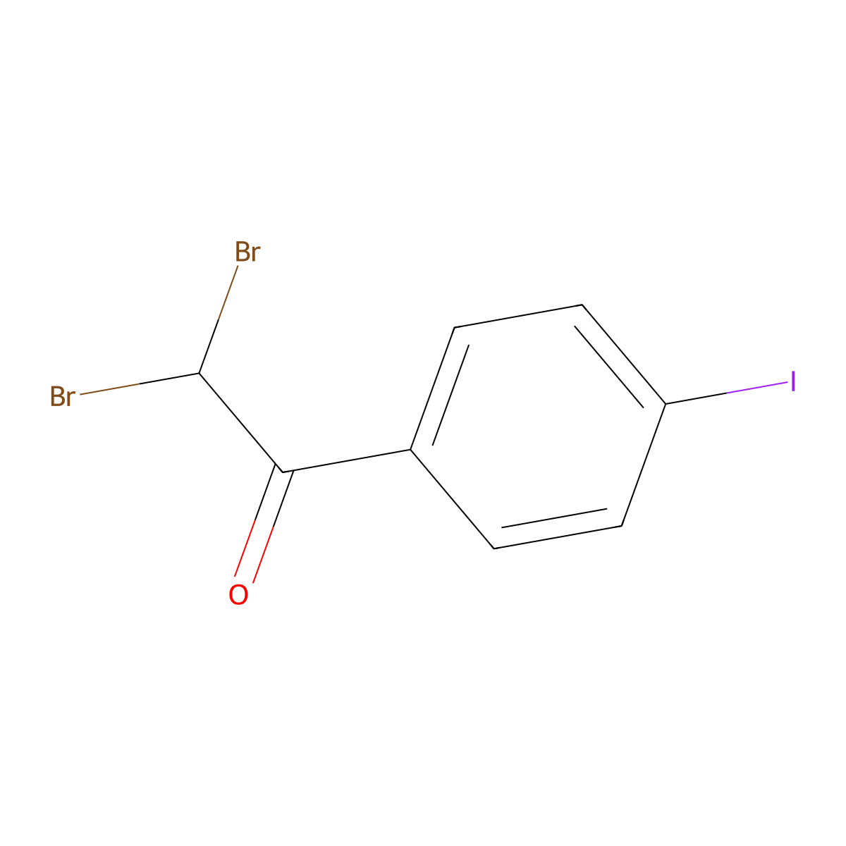 2,2-Dibromo-1-(4-iodophenyl)ethanone molecular structure, CAS 556110-57-7
