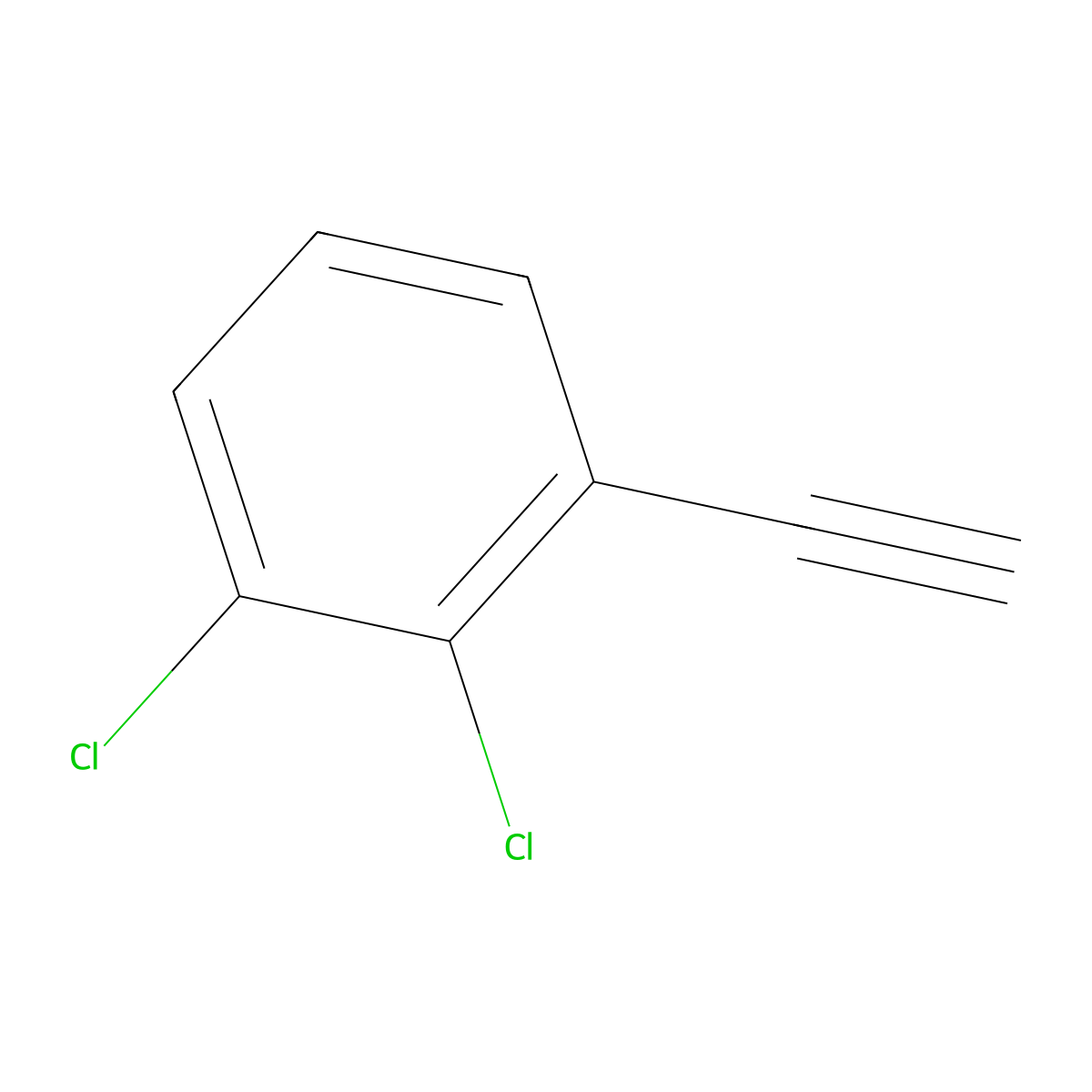 1,2-Dichloro-3-ethynylbenzene molecular structure, CAS 556112-19-7