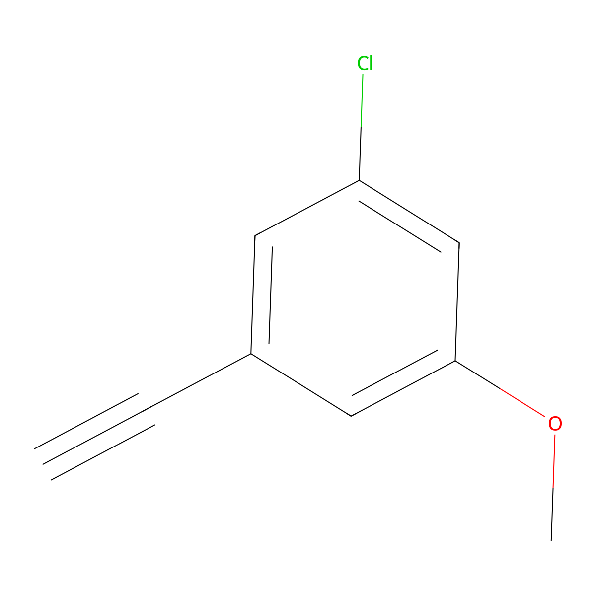 1-Chloro-3-ethynyl-5-methoxybenzene molecular structure, CAS 556112-23-3