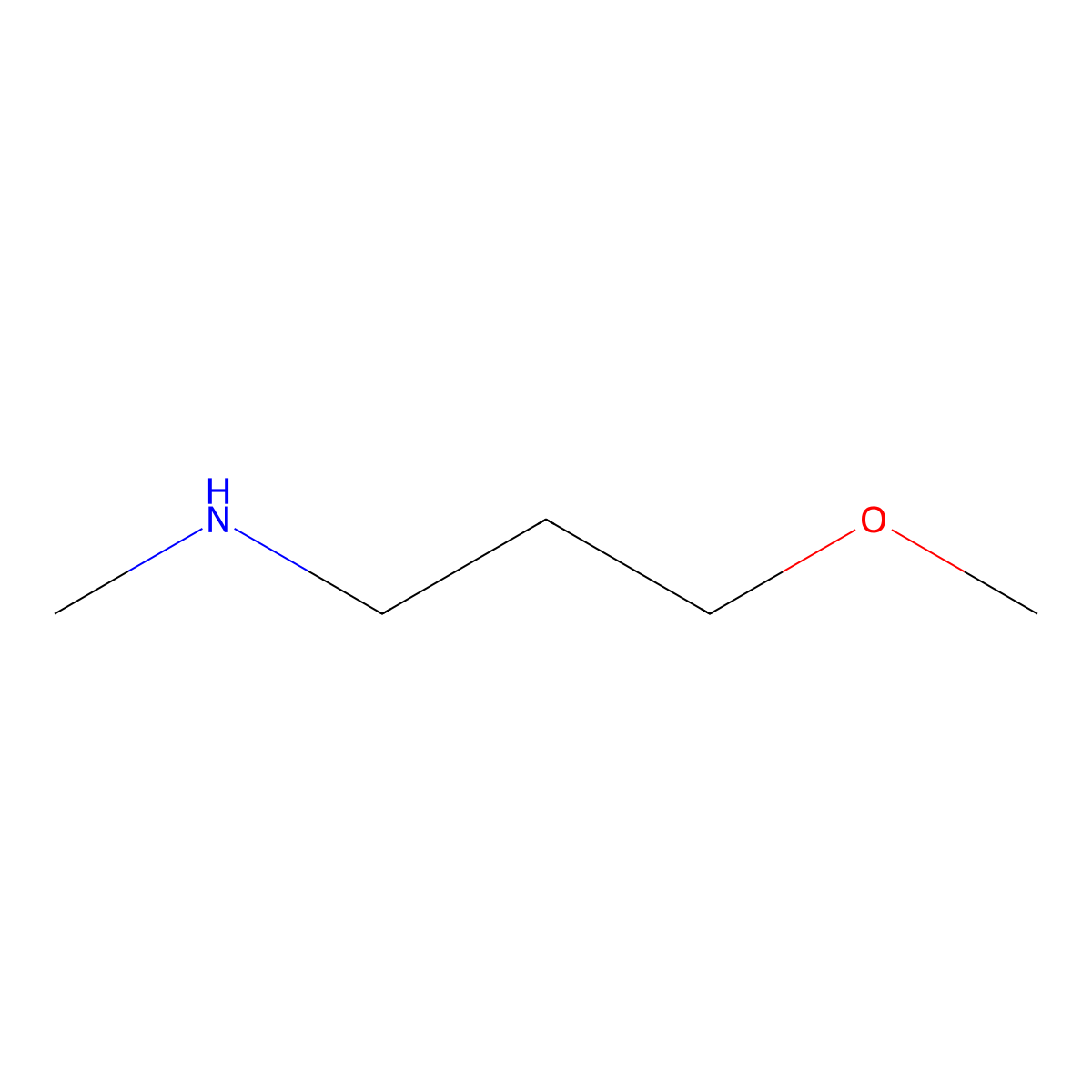 (3-Methoxypropyl)(methyl)amine molecular structure, CAS 55612-03-8