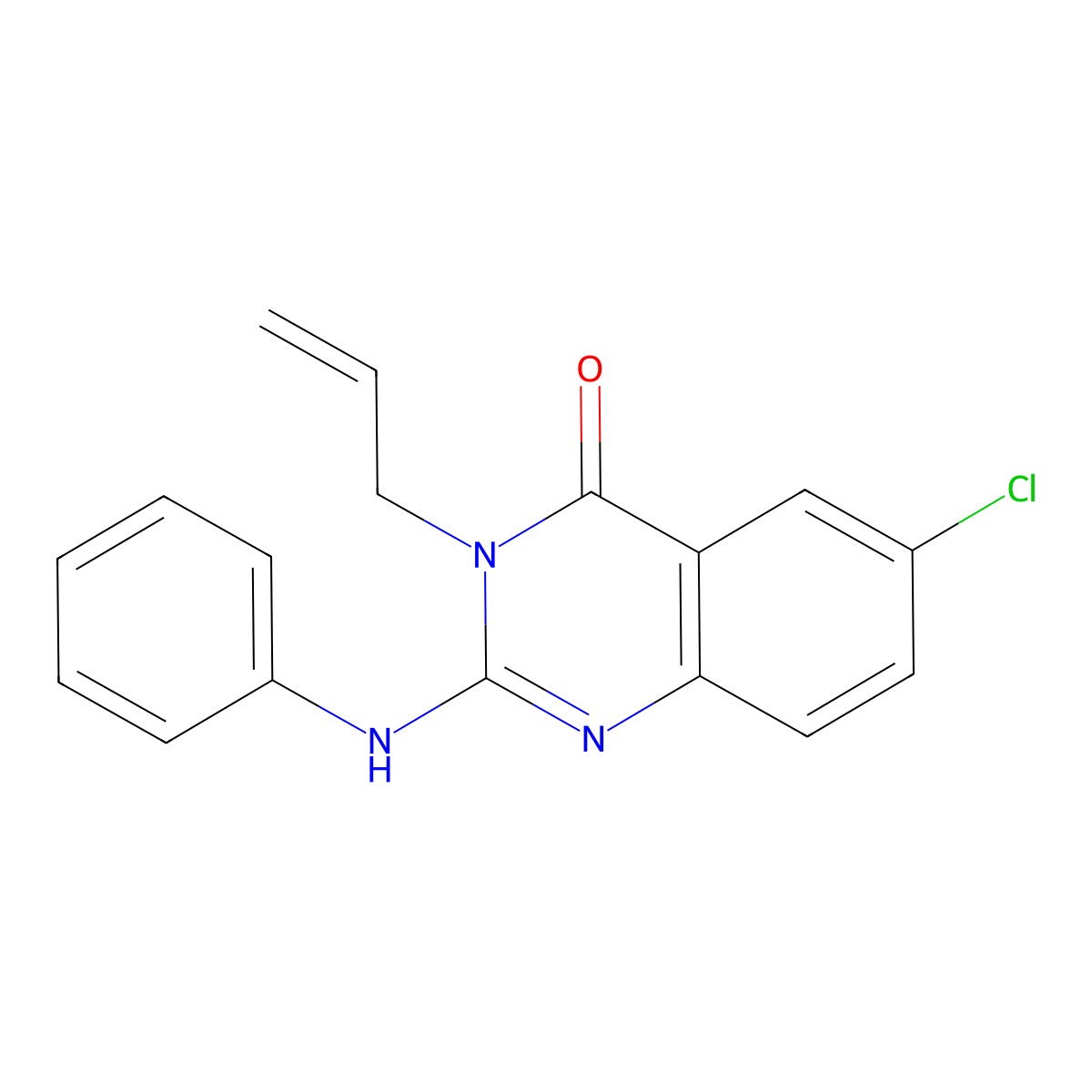 3-Allyl-6-chloro-2-(phenylamino)quinazolin-4(3H)-one molecular structure, CAS 55613-30-4