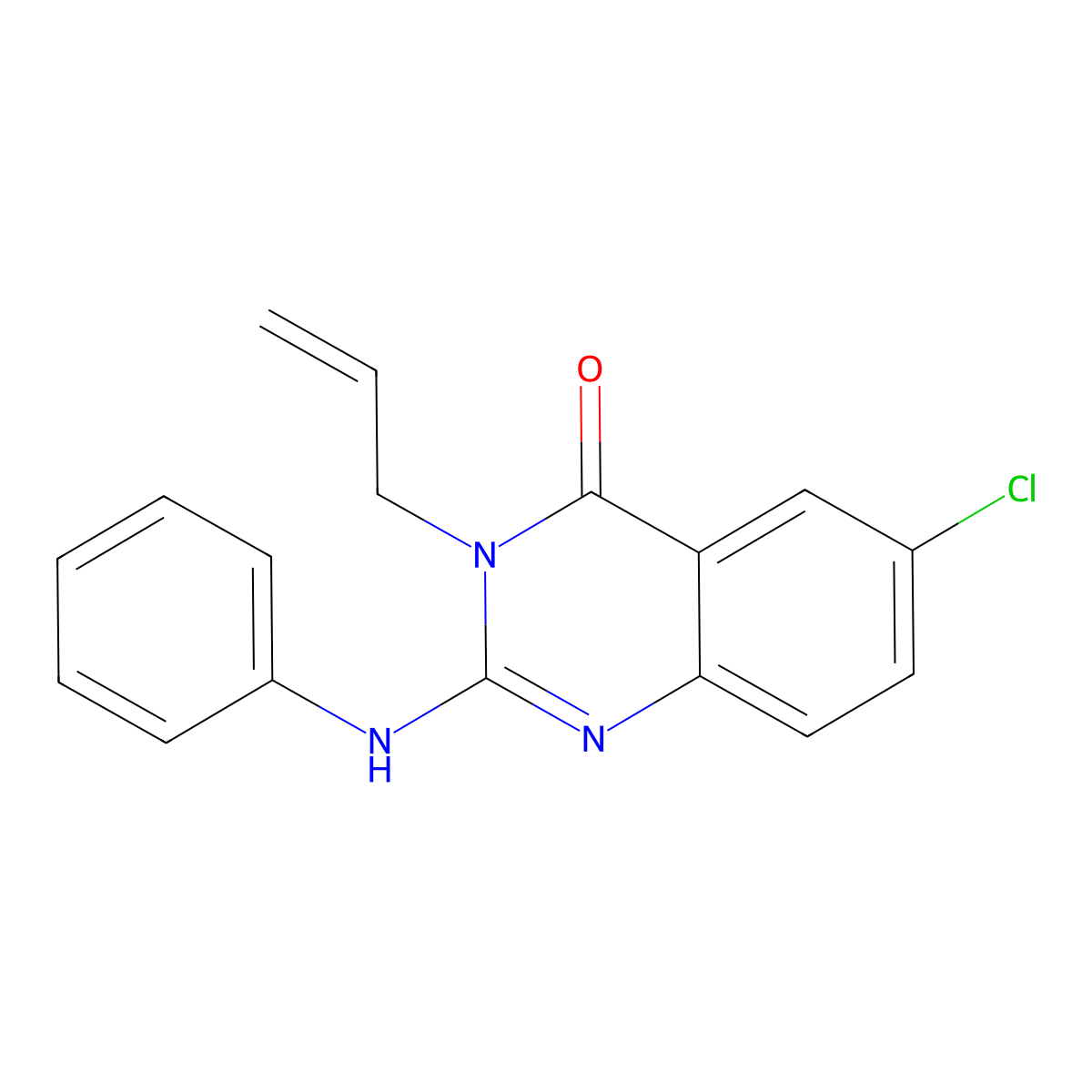 3-Allyl-6-chloro-2-(phenylamino)quinazolin-4(3H)-one molecular structure, CAS 55613-30-4