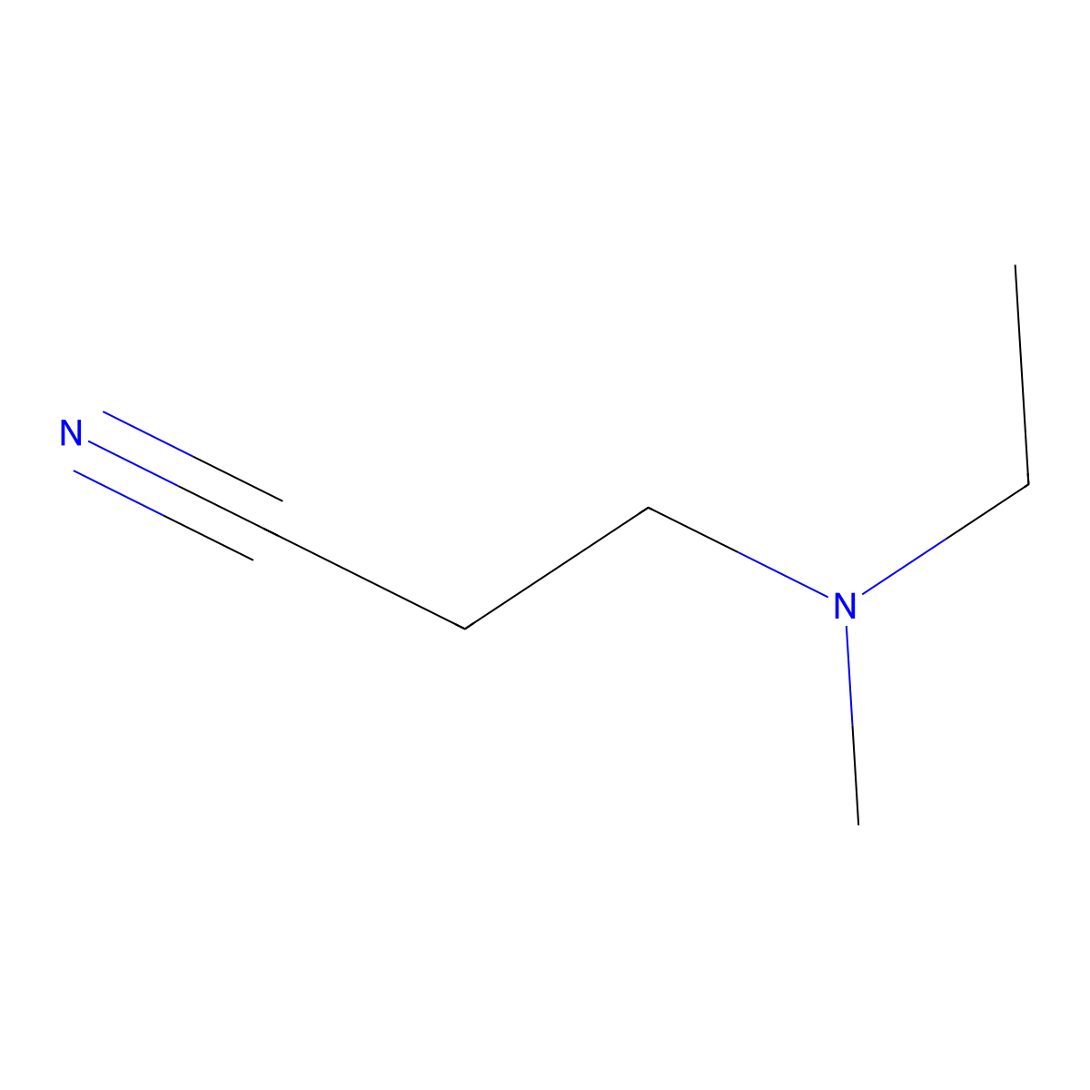 3-(Ethyl(methyl)amino)propanenitrile molecular structure, CAS 55619-09-5