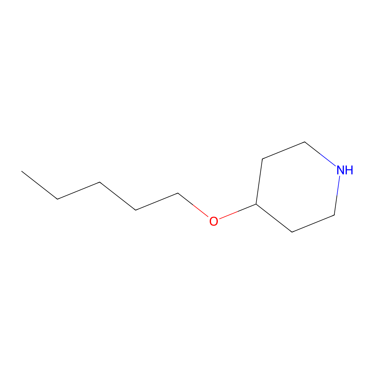 4-(Pentyloxy)piperidine molecular structure, CAS 55619-47-1