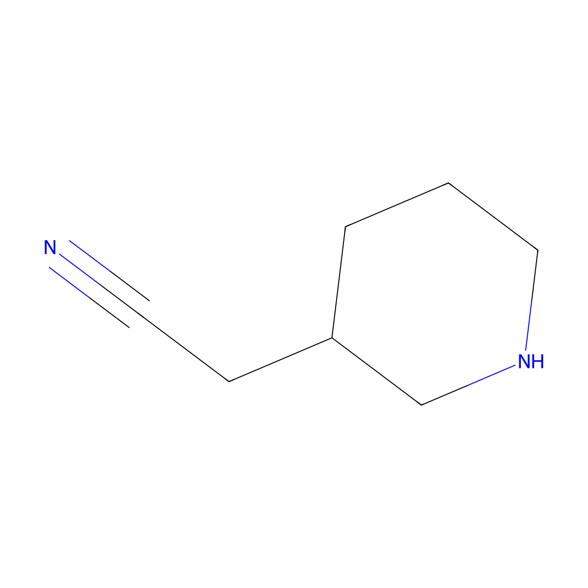 2-(Piperidin-3-YL)acetonitrile molecular structure, CAS 5562-22-1