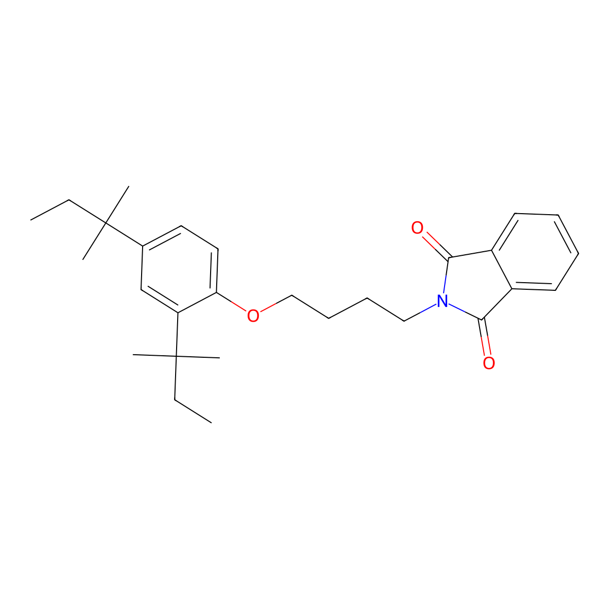 2-[4-[2,4-Bis(2-methylbutan-2-yl)phenoxy]butyl]isoindole-1,3-dione molecular structure, CAS 5562-24-3