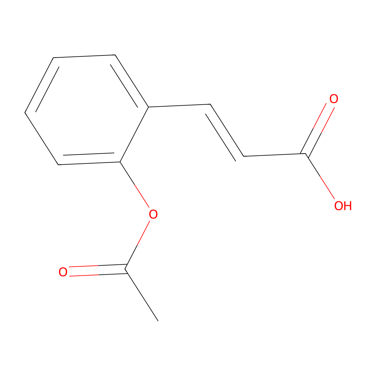 3-(2-(Acetyloxy)phenyl)-2-propenoic acid molecular structure, CAS 55620-18-3