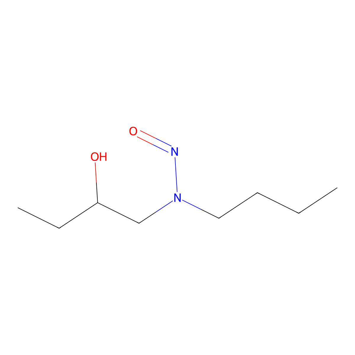 N-Butyl-N-(2-hydroxybutyl)nitrosamine molecular structure, CAS 55621-29-9