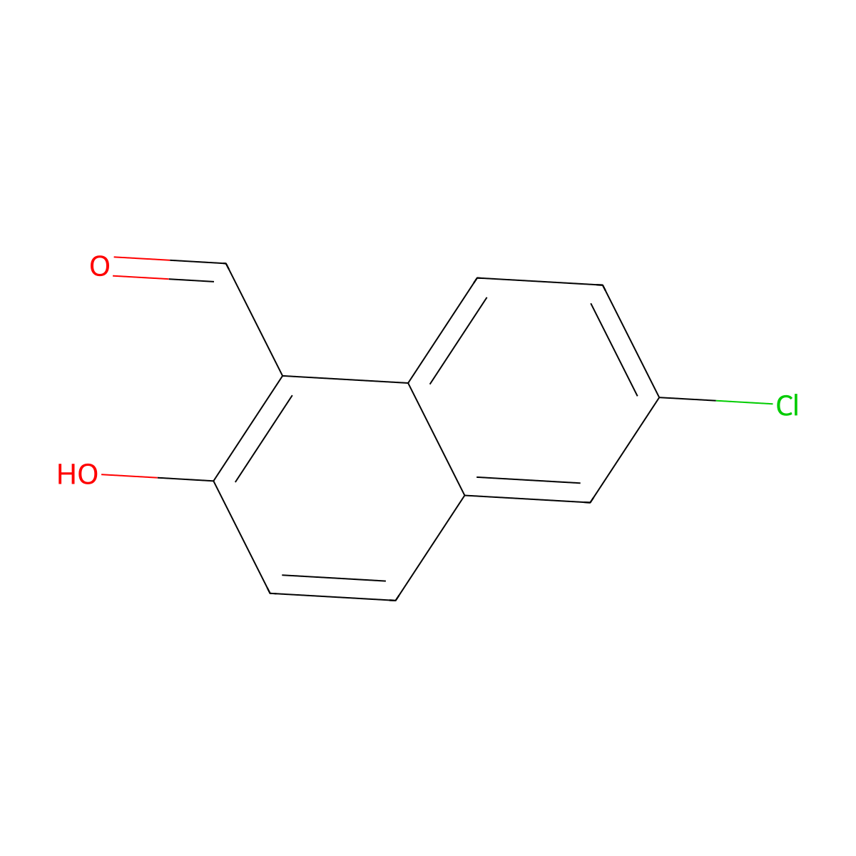 6-Chloro-2-hydroxy-1-naphthalenecarboxaldehyde molecular structure, CAS 55621-46-0