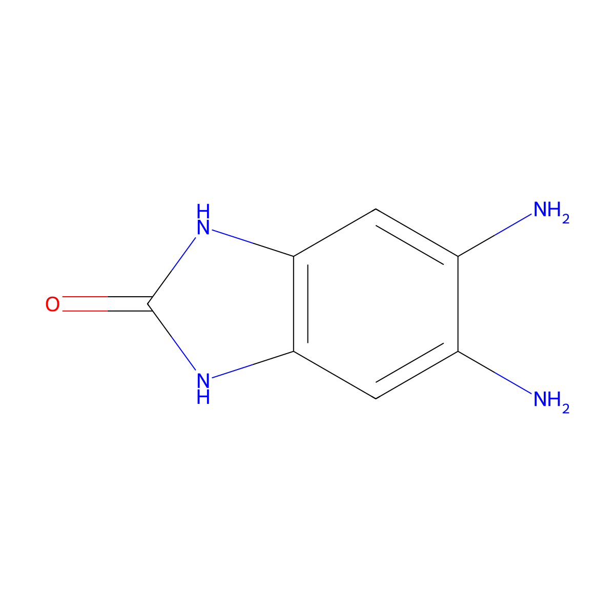 1,3-dihydro-5,6-diamino-2H-benzimidazol-2-one molecular structure, CAS 55621-49-3